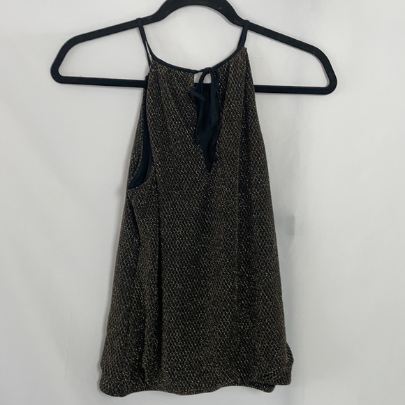 Express Women’s Gold Woven Sleeveless Strap Top - Picture 5 of 9